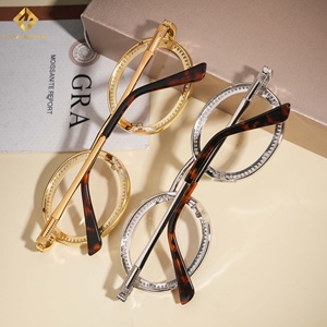 Lunettes de soleil Moissanite ovales à monture intégrale en argent 925, style Hip Hop unisexe pour adulte, verres transparents, bijoux raffinés - Product Image 6