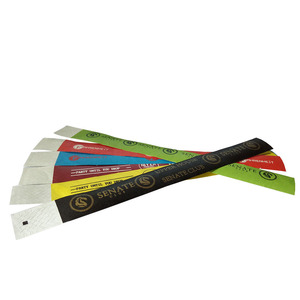 Giấy dùng một lần chống rách thời trang quảng cáo biểu tượng tùy chỉnh mã QR dây đeo cổ tay với bản đồ du lịch và nhận dạng - Product Image 3