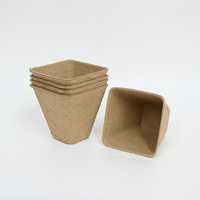 Ecologische duurzame zaailingstartpotten 6cm 8cm vierkante kweekbakjes Biologisch afbreekbaar 6/8/10/12 cellen pulp trays drainagegaten