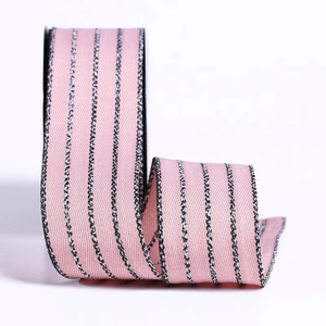 Ruban en polyester rayé fait main pour artisanat domestique, accessoires de <span class=keywords><strong>couture</strong></span> pour nœuds <span class=keywords><strong>papillon</strong></span>, mariage, emballage et décoration - Product Image 5