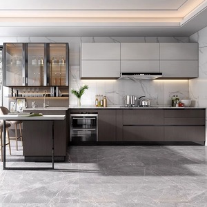 New Design Lacquer Painting Kitchen Cabinets Cupboard Cheap China Furniture Design Sets Sample - Product Image 2