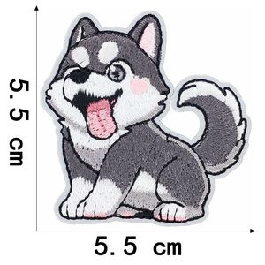 Phổ Biến Động Vật Thiết Kế Thêu Vá Bán Buôn Tùy Chỉnh Sắt Trên Phim Hoạt Hình <span class=keywords><strong>Siberian</strong></span> Husky Hạnh Phúc Nụ Cười Husky Thêu Các Bản Vá Lỗi Con Chó - Product Image 4