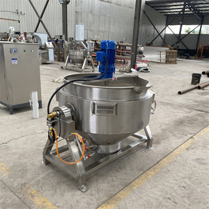 Machine de cuisson à chaudière à double enveloppe chauffée au gaz et à l'électricité pour sirop de caramel, avec mélangeur pour sauces et garnitures de marmite - Product Image 6