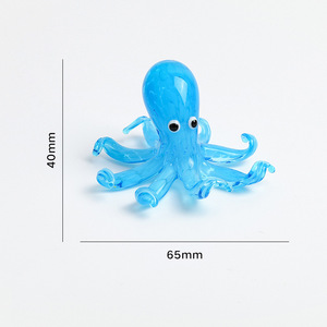 Décoration d'intérieur, décoration <span class=keywords><strong>de</strong></span> bureau, cadeau, décoration d'aquarium, figurine d'octopus en verre artisanal <span class=keywords><strong>de</strong></span> Murano - Product Image 4