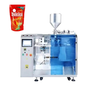 Pequeña salsa automática de mantequilla de maní, mayonesa, bolsa prefabricada, llenado y sellado de bolsas triangulares, máquina de embalaje de pasta de camarones - Product Image 3