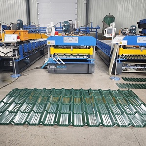 Cameroun populaire bonne qualité 800 <span class=keywords><strong>Brike</strong></span> tuile toit feuille rouleau formant la machine - Product Image 4