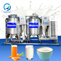 Machine à crème glacée industrielle en acier inoxydable, jus de lait, pasteuriseur, réservoir avec agitateur