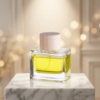 Bouteille de parfum vide FEA15 en verre avec bouchon en bois naturel personnalisé, taille et couleur sur mesure