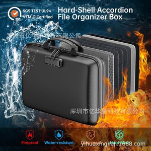 Sac de rangement pour documents en EVA ignifuge noir 3627*5CM avec fermeture à boucle pour usage au bureau - Product Image 5