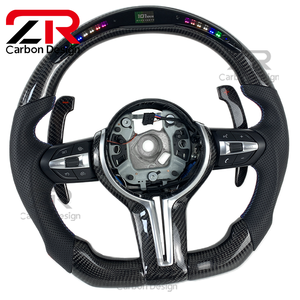 Volante de Fibra de Carbono con LED RPM para <span class=keywords><strong>BMW</strong></span> M3 M5 F06 F10 F11 F15 F16 F20 F21 F25 F30 F36 G30, Accesorios Interiores para Automóviles de Carreras - Product Image 2