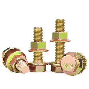 Cường độ cao và độ cứng thép không gỉ Metric vuông màu kẽm mạ chống trượt mặt bích bu lông đầy đủ/nửa chủ đề bu lông - Product Image 5