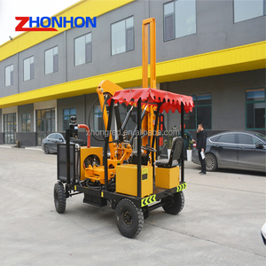 Máquina Multifuncional para Hincar Postes de Acero para Barandas, Accionada por Diésel, Capaz de Perforar y Tirar Postes de Acero - Product Image 3