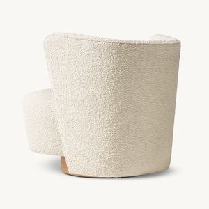 लारा मॉडर्न ओक स्विवेल बेस ऑफिस कमर्शियल इवेंट्स वेलवेट लाउंज चेयर होटल लिविंग रूम बेडरूम मेकअप आर्मचेयर सोफा - Product Image 4