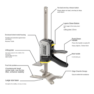 STANLEY อุปกรณ์ยกปรับระดับได้ รุ่น FMHT83550-1-23 รับน้ำหนัก 150 กก. ขนาด 7-220 มม. สำหรับติดตั้งแผ่นโลหะ รับประกัน 1 ปี ODM - Product Image 2