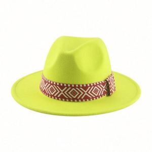 Ethnic Wind Woven Fedora <b>Hat</b> <b>for</b> Men <b>for</b> Party Business Casual and Outdoor <b>for</b> Autumn and Winter - Product Image 6