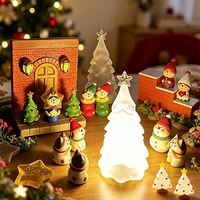 Figurines d'animaux de dessin animé mignons pour arbre de Noël, faites à la main, peintes à la main, décorations de bureau à domicile, cadeaux de vacances Yachi