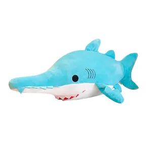 Original manufacturer yangzhou new sunrise custom lovely soft plush hammerhead shark sawtooth shark ocean series animal toy