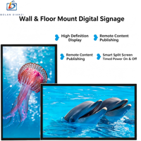 Mur vidéo LCD tactile ultra-fin de 32 pouces, animation de texte, résolution 2K, anti-reflet, pour la publicité en intérieur, les magasins de détail