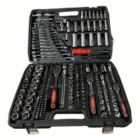 Ensemble de mécanicien de 216 pièces, kit de clés à couple élevé portable, étui rigide pour l'entretien des voitures et des motos, multifonctionnel, en acier au carbone GS