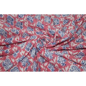 Proveedores de Tela Estampada a Mano de Jaipur, India, Tela 100% Algodón, Tela Suave Natural Estampada a Mano por Metro - Product Image 6