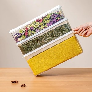 Food <b>Storage</b> <b>Container</b> Rectangular Airtight With Lid For Kitchen Noodle Grain Preservation - Product Image 4
