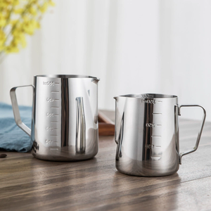 Brocca per Montare il Latte in Acciaio Inox da 350ml, Moderna ed Ecologica, con Beccuccio per <span class=keywords><strong>Caffè</strong></span> e Latte Art - Product Image 3