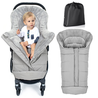 Gigoteuse universelle pour poussette, sac de couchage pour bébé avec doublure en polaire corail pour temps froid