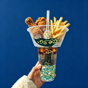 Vasos Desechables Personalizados <span class=keywords><strong>para</strong></span> Hot Pot, Vasos de Plástico Gruesos con Logotipo Personalizado <span class=keywords><strong>para</strong></span> Pollo Frito, Té con Leche y <span class=keywords><strong>Aperitivos</strong></span> - Product Image 3