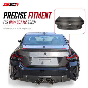 Couvercle de coffre arrière en fibre de carbone sèche style OEM pour BMW M2 G87 Série 2 G42 M240i 230i Coupé <span class=keywords><strong>2022</strong></span>+ - Product Image 5