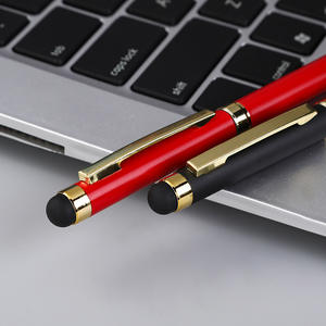 Stylo publicitaire en métal avec stylet, stylo à bille pour hôtel avec stylet, toucher doux, logo personnalisé - Product Image 5