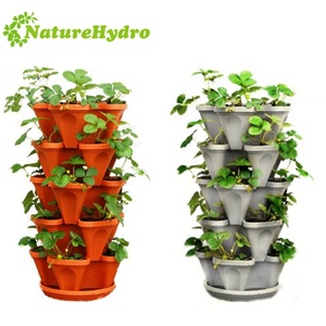 Fournitures de jardinage Jardinières verticales Pots de tour empilables pour fleurs, légumes à feuilles, fraises - Product Image 5