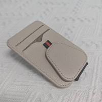 Auto zonneklep organizer premium PU lederen zonnebril- en kaarthouder voor auto's, met ruimte voor kenteken/verzekering en creditcards