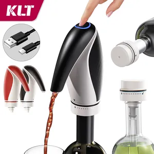 2024 NEW Design Penguin Type-C Rechargeable 3in1 Electric Wine Aerator Dispenser and Preserve