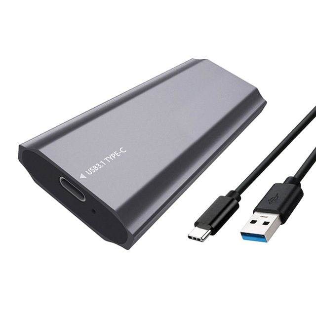 USB 3.0 Type-C Dual Interface M.2 SSD Enclosure NVME SSD to TYPE C HDD Enclosure