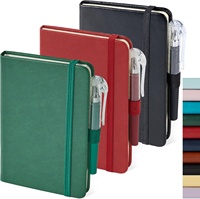 Agenda/Journal en cuir relié A6 avec bande élastique, cadeau personnalisé, fournitures scolaires et de bureau