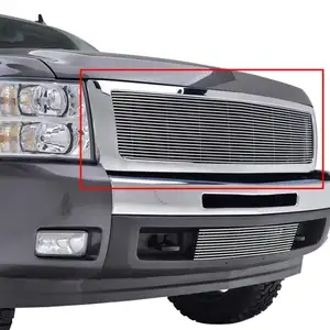 Fashionable Design 4X4 Pick up Parts Silver Chromed ABS Grille Front Aluminum Alloy Grill For Silverado 1500 2007-2013