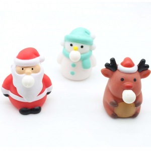 Hot Sale Christmas Halloween Squeeze Santa Claus Deer Snowman <b>Bubbles</b> Out Silicone Stress Ball Anxiety Relief Game for <b>Kids</b> - Product Image 1