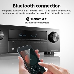 Amplificateur <span class=keywords><strong>HIFI</strong></span> <span class=keywords><strong>DENON</strong></span> AVR-X250BT, système audio home cinéma 5.1 canaux avec effets sonores Dolby, amplificateur de puissance - Product Image 4