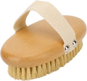 Brosse corporelle à logo personnalisé pour le brossage à sec, en poils naturels, exfoliante pour la peau sèche, pour un drainage lymphatique impeccable - Product Image 3