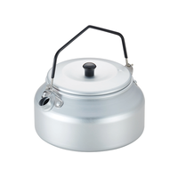 Théière personnalisée 1L portable légère en argent ensemble de cuisine de camping bouilloire à café de camping avec bouilloire