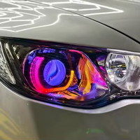 VAHID Anneaux lumineux LED RGBW 5D en acrylique pour feux de jour DRL 3.0 2.5 pouces pour la modification des phares de voiture