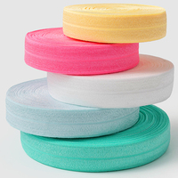 Sangle en tissu jacquard personnalisée, couleur au choix, en spandex/nylon, largeur 20 mm, bande élastique pliée