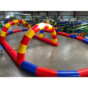 Inflatable Race Track For Car Racing Track Game Inflatable Go Kart Race Track