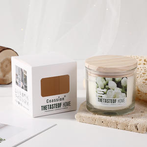 Fabricant en gros de bougies aromatiques en verre avec couvercle en bois, bougies parfumées, couvercle en bois, bougies en cire de soja, gobelet en verre, parfum d'intérieur - Product Image 4