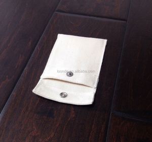 Pochette de voyage pour bijoux en coton anti-ternissement à double poche avec fermeture à pression - Product Image 3