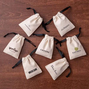 Bolsa De Algodão Pequeno Saco De Jóias De Musselina De Algodão Bolsa De Jóias De Lona De Algodão - Product Image 6