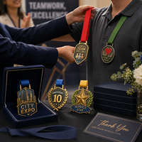 Médaille personnalisée 3D en alliage de zinc, style Héritage, pour la médaille de la Marche des Héros 2026, Explorer Urbain, Bronze Antique, Souvenir, Récompense Repère avec Ruban