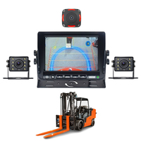 Sistem kamera Forklift bertenaga AI IP69K mengidentifikasi layar tengah jalan kaki kompatibel