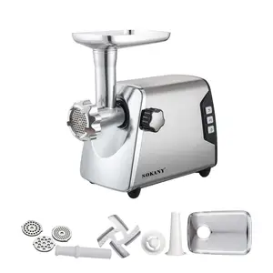 3800w Heavy Duty Food Processing Machine Stainless Steel Grinding Plates Sausage Stuffer Kits Electric Meat Mincer Grinder
