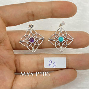 Venta al por mayor de colgantes de Plata de Ley 925, joyería fina hecha a mano con piedras preciosas naturales, accesorios originales - Product Image 1
